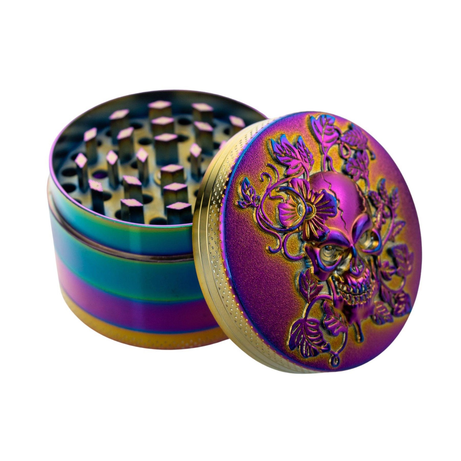 Anodized 4-Piece Skull Grinder