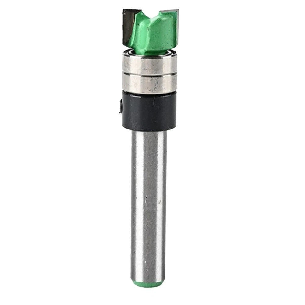Woodworking Dual Bearing Edge Trimming Bit with Precision Alloy Steel Blade