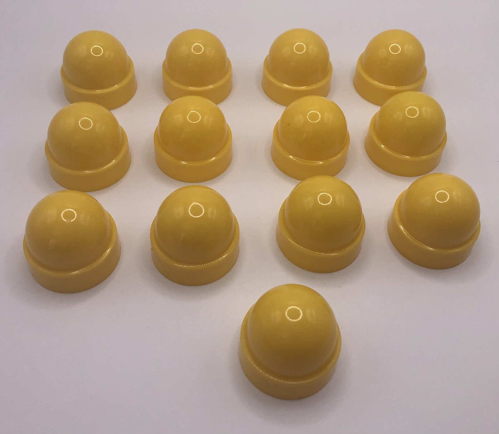 1982 Milton Bradley Domination Game Replacement Parts 13 Yellow Playing Pieces