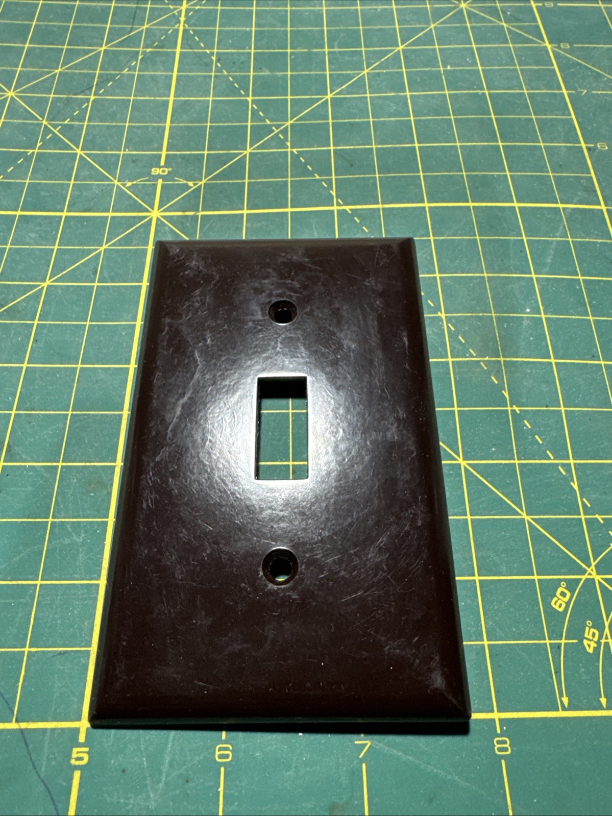 Vintage Eagle Brown Bakelite Light Switch Plate Made In USA