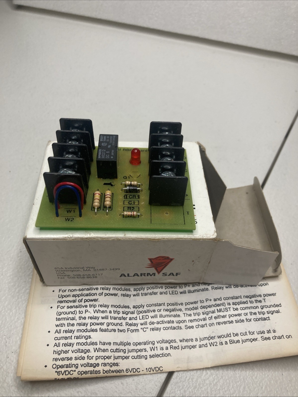 ALARM SAF RBK-624 Low Power Relay Module-A