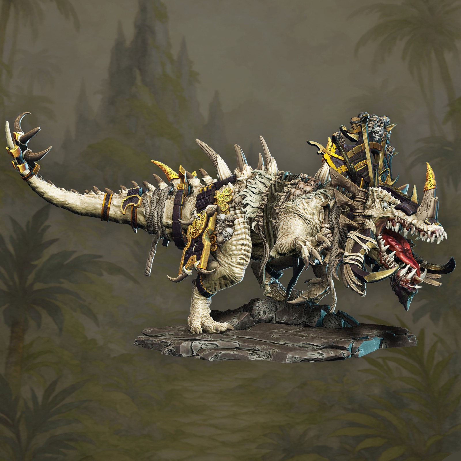 Lizardman Dreadscale 28mm 32mm fantasy Tyrannosaurus Dinosaur