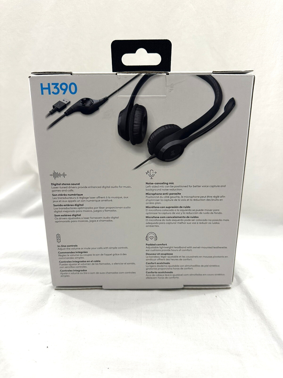 Logitech USB Computer Headset H390 Noise Canceling Padded Microphone