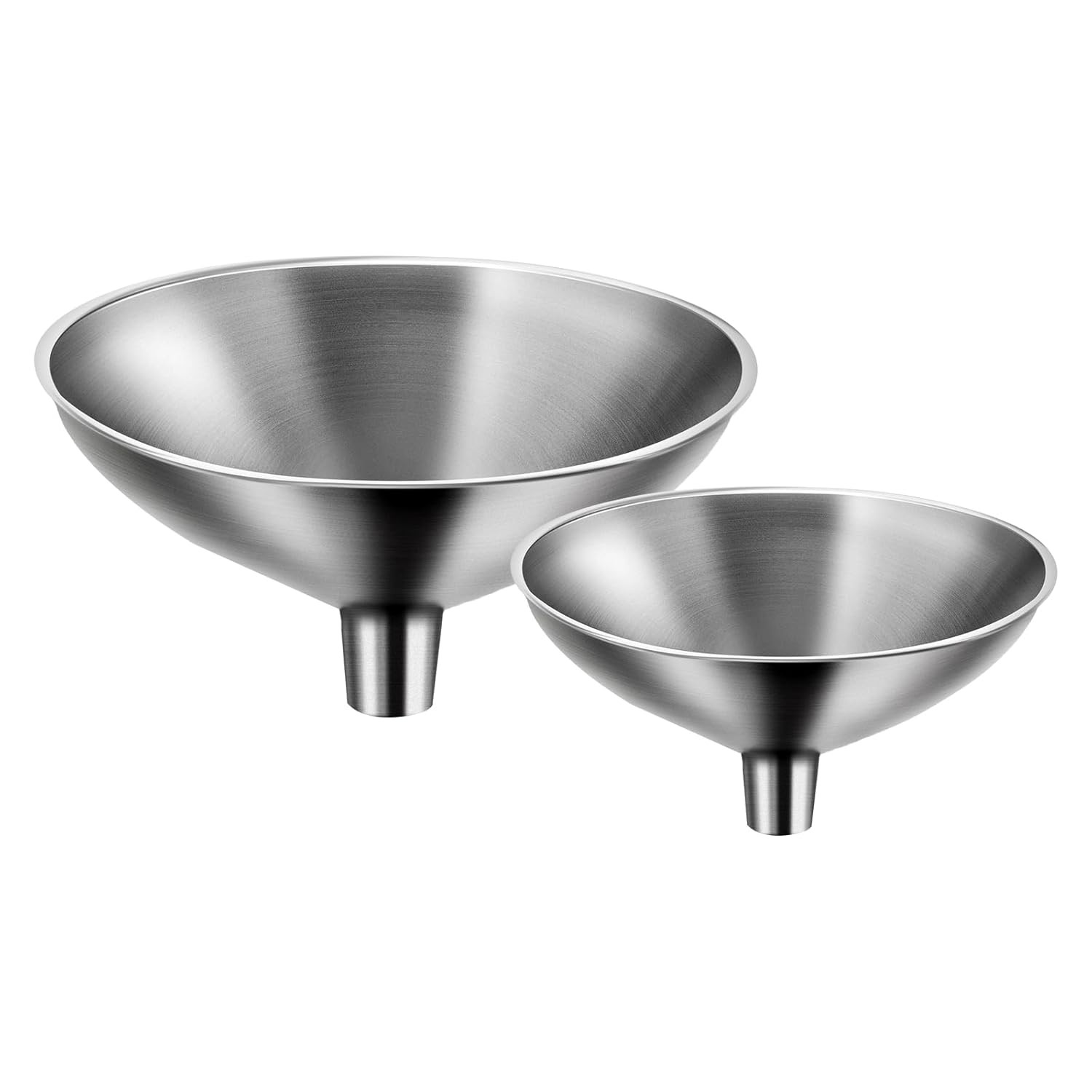 Small Funnel Set of 2, Stainless Steel Mini for Essential Oil Silver