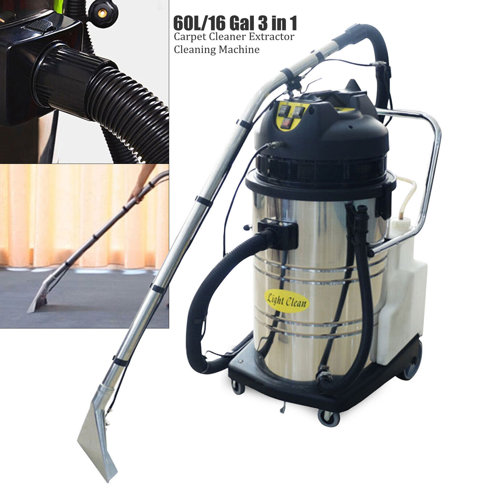 60L Commercial Carpet Cleaning Machine Extractor Portable Carpet Cleaner Machine