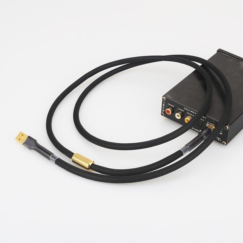 OCC Copper Cord USB 2.0 Cable A-B HiFi Decoder Data Wire Type A to Type B