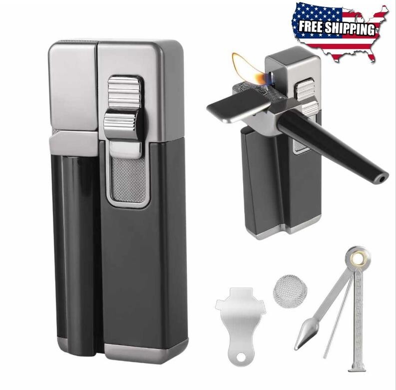 2025 Portable Metal Lighter /Pipe Foldable Smoking  Multi-Functional Design 2in1
