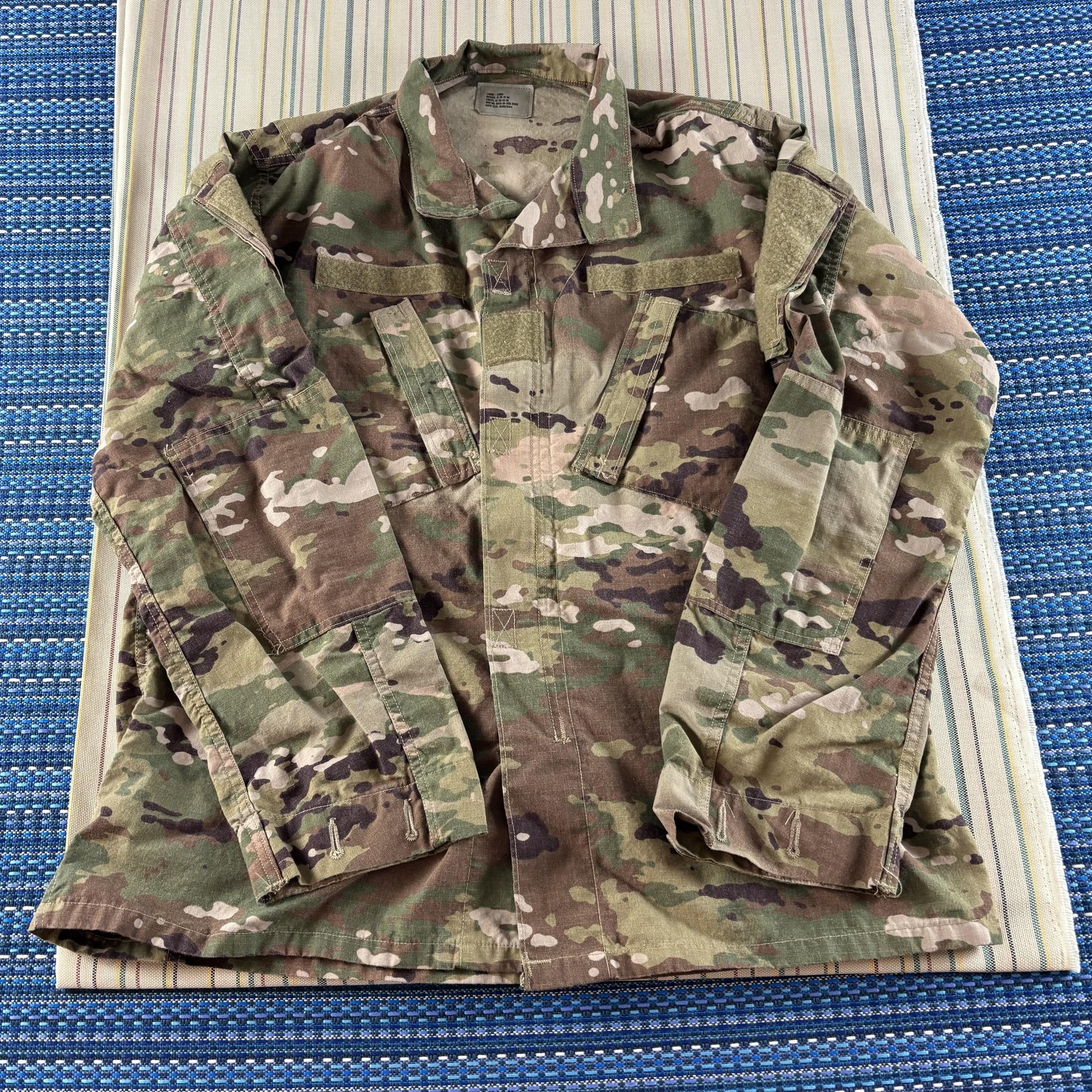 US Army FRACU Multicam Combat Uniform Jacket Large Long Flame Resistant Camo GUC
