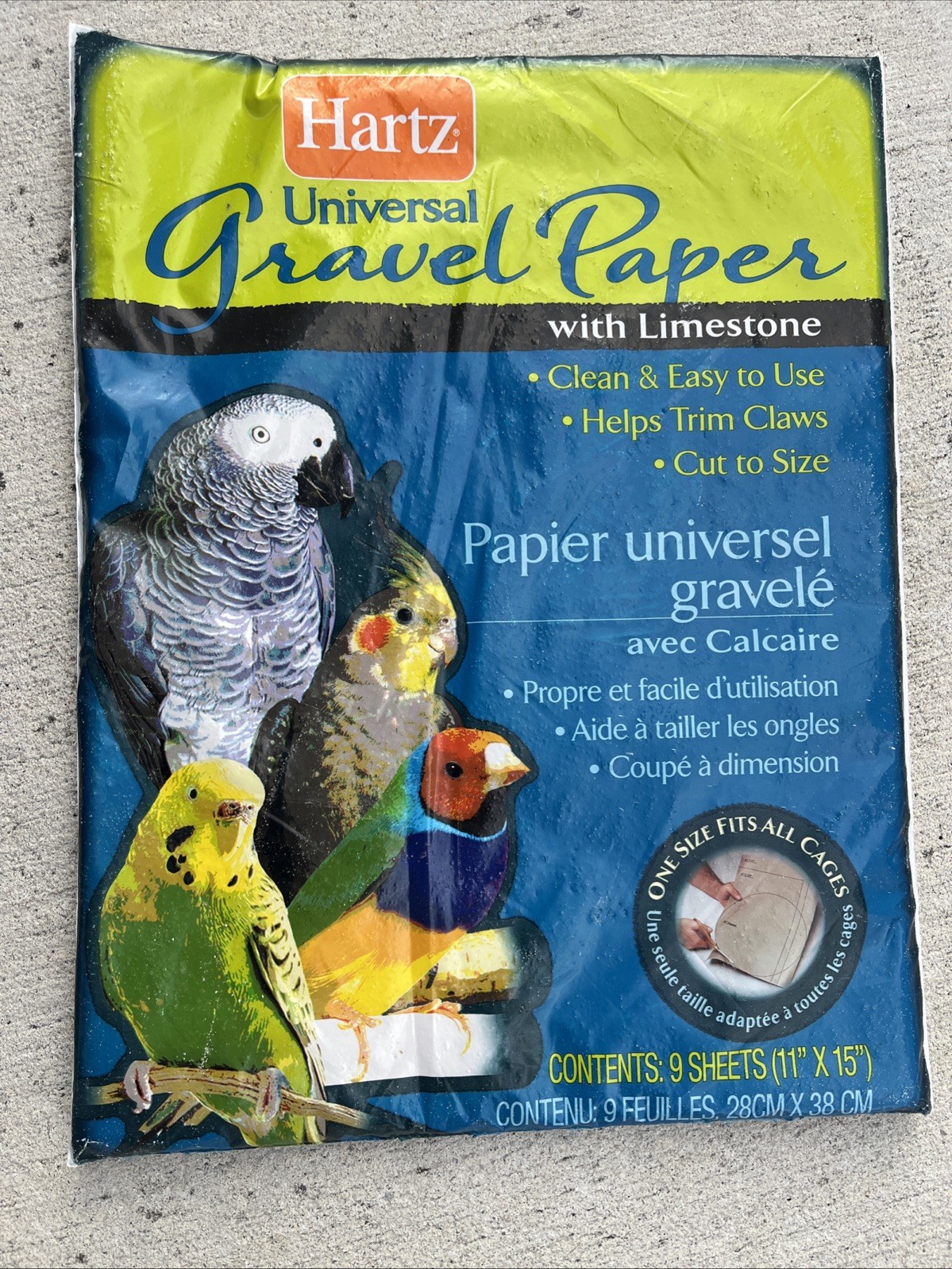 Hartz Universal Gravel Paper 9 Sheets 11"x15"