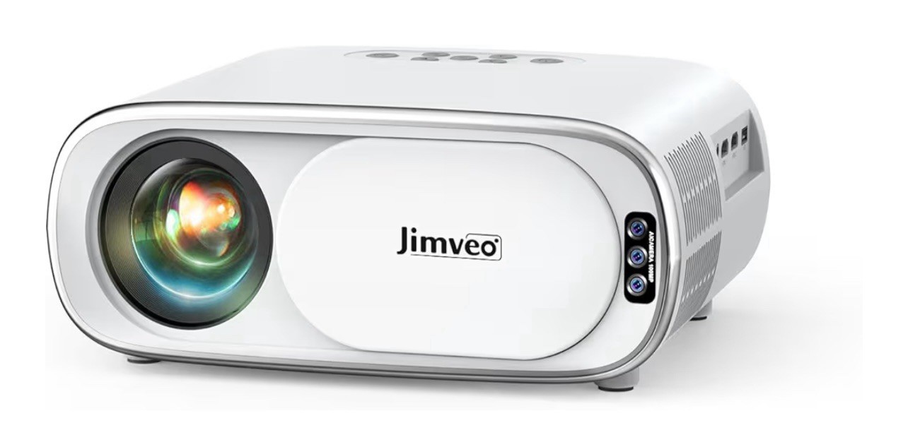 Jimveo 4K WiFi 6 Bluetooth Projector E30 1080P Video Projector.No Box .White.R12
