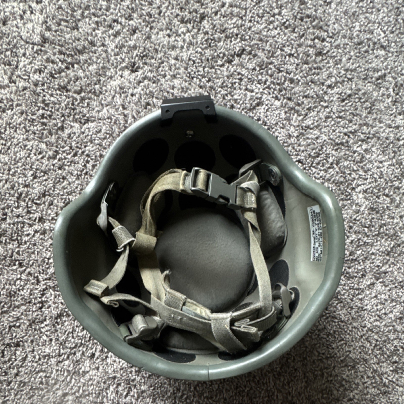 Medium Gentex level IIIA Military Green Ballistic Tactical Helmet with NVG Mount
