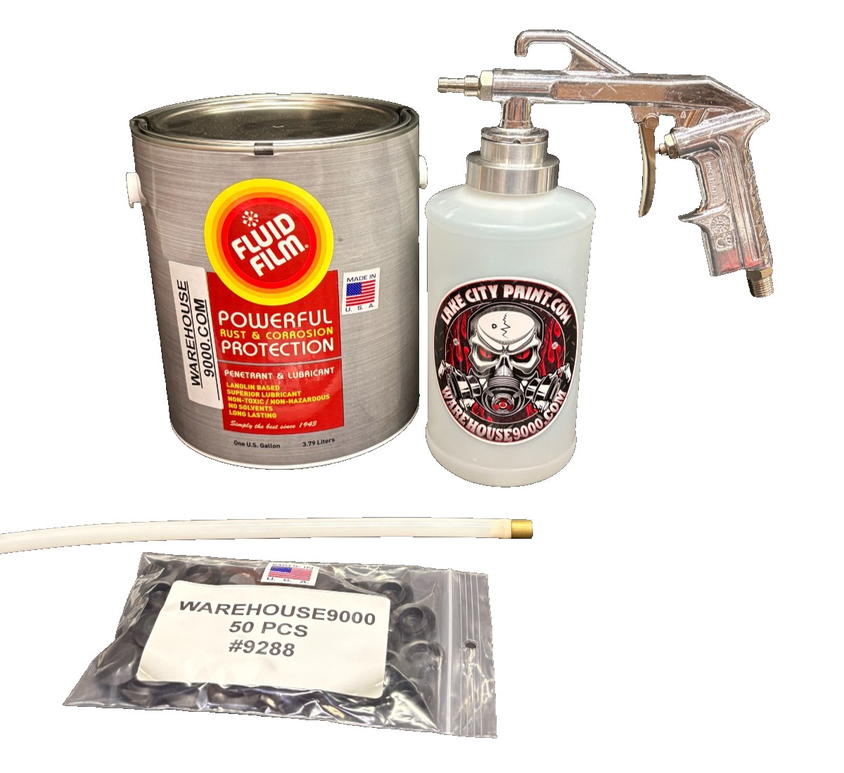 Amber Fluid Film Semi-Pro Undercoating Gun - Straight Wand Kit (1 W Quart)