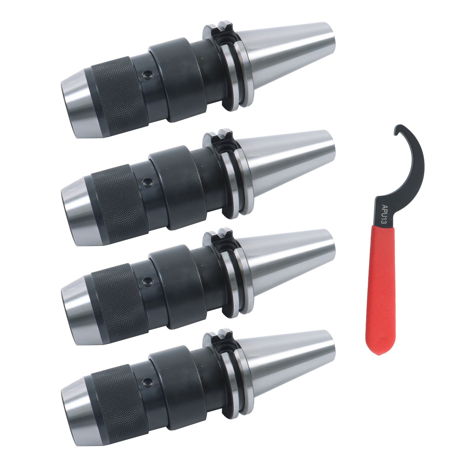 4×CAT40 1/2'' Collet Chuck CNC Keyless Drill Chuck  For HAAS CAT40 APU13