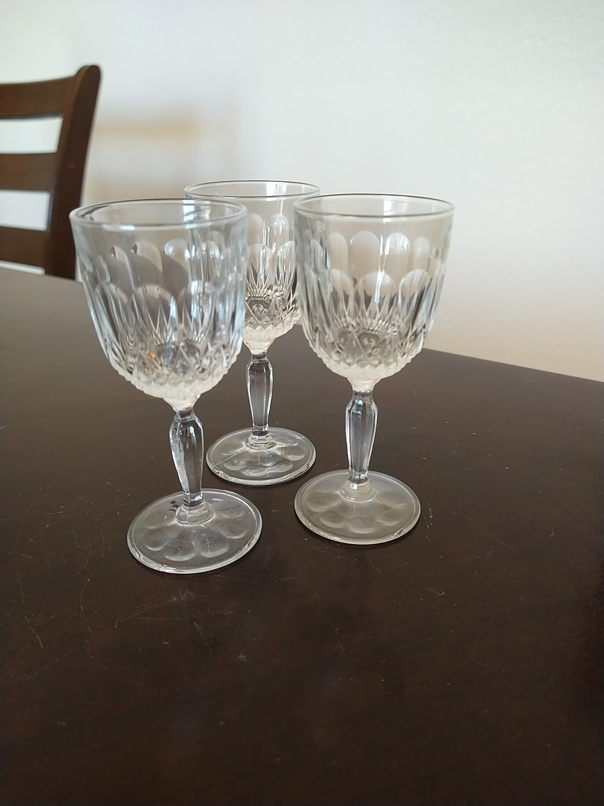 Crystal Stemmed Small Liquor/Cordial/Shot Glasses - Set of 3