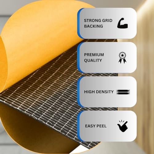 High Density EVA Foam Sheet 15"x59" Black Adhesive Backing - Craft, Cosplay, DIY