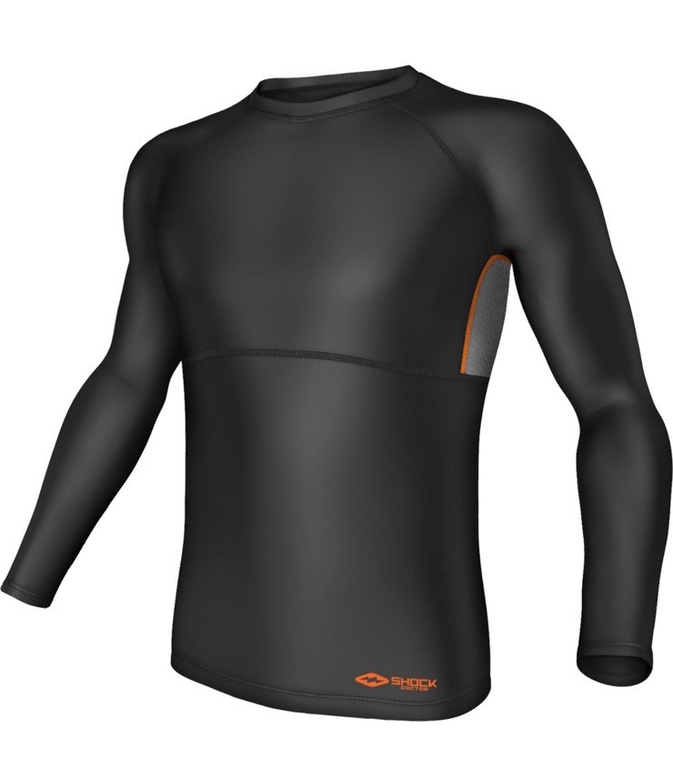 Shock Doctor Core Compression Hockey Shirt Black Men's XS Long Sleeve NEW