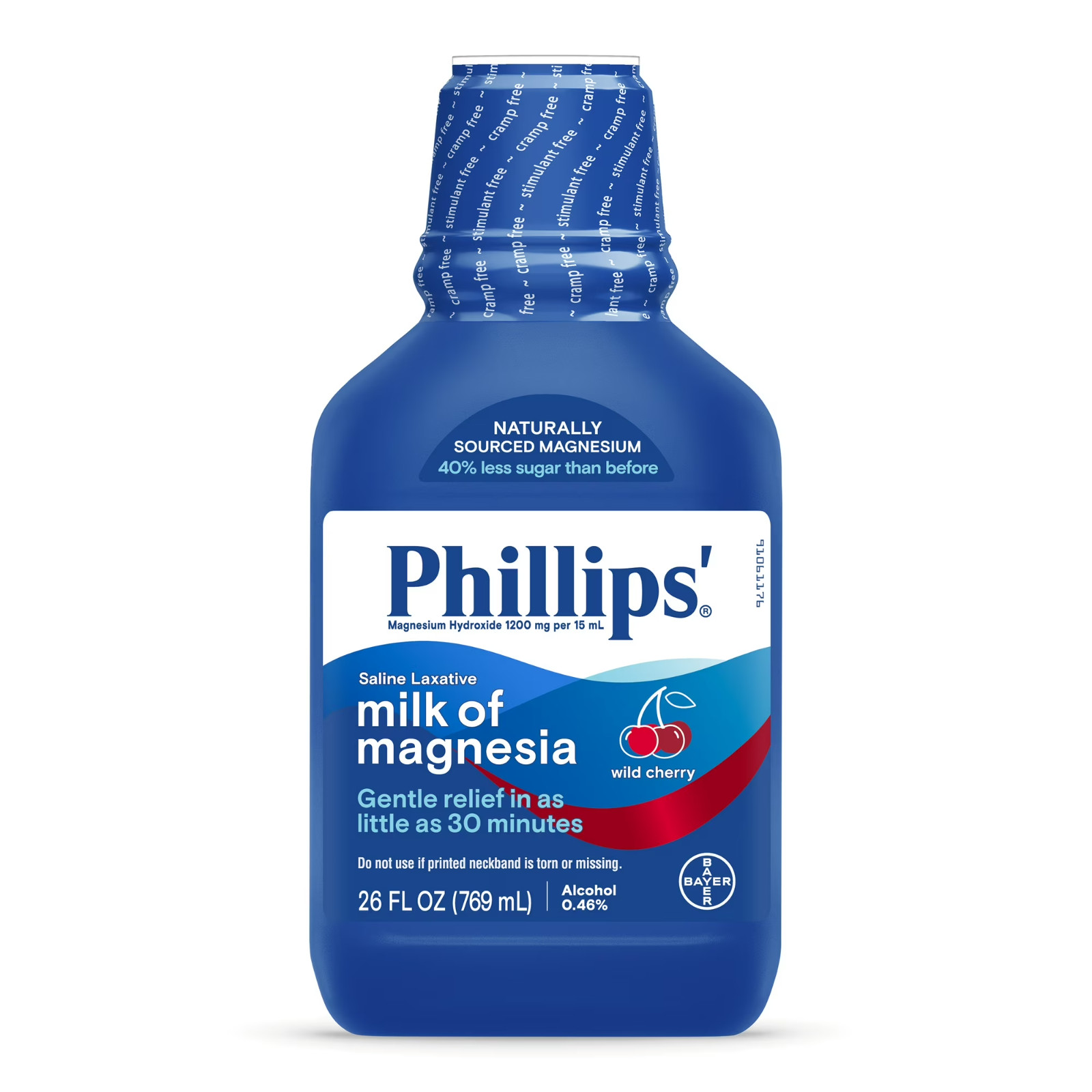 Phillips' Milk of Magnesia Liquid Laxative, Wild Cherry Flavor, Constipation Rel