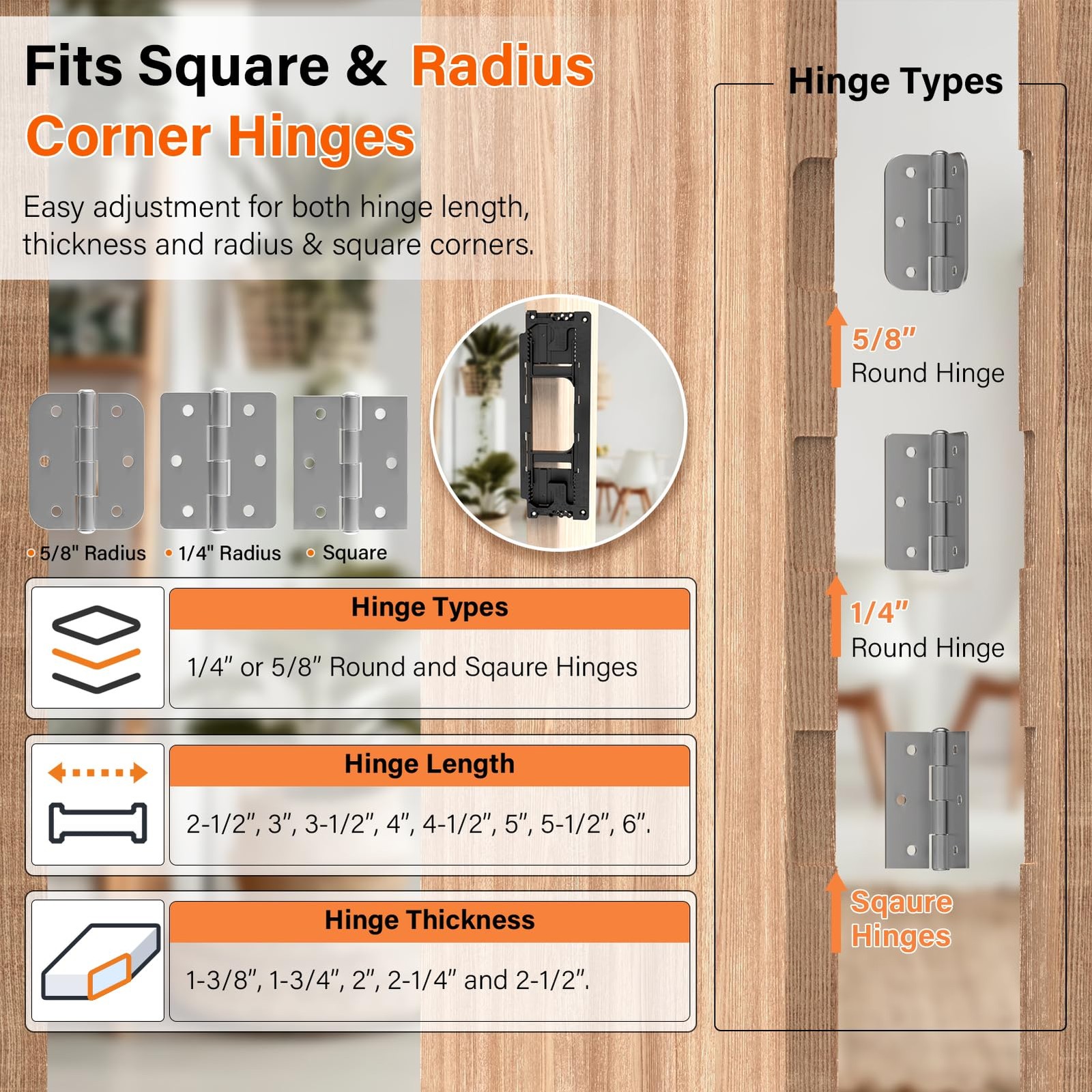 Door Hinge Jig, Door Hinge Mortiser Hinge Installation Kit, Hinge Jig for Doo...