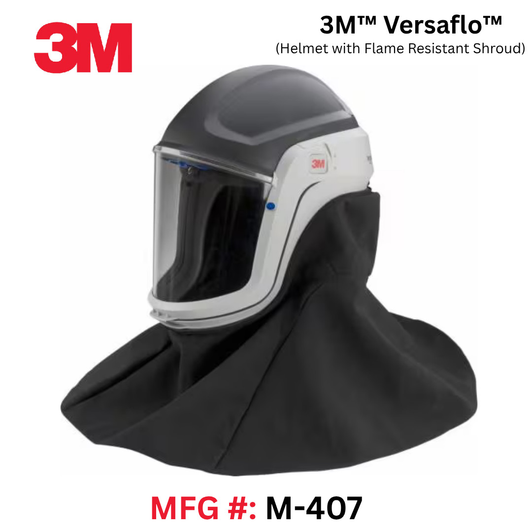 3M Versaflo PAPR Respiratory Helmet w/ Flame resistant shroud - M-407 - Open Box