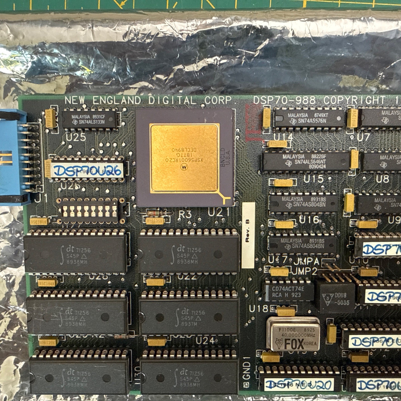 New England Digital Synclavier DSP70 Computer Bin Card