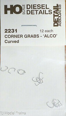 Detail Associates 2231 HO Scale Corner Grab Irons -- For Alco