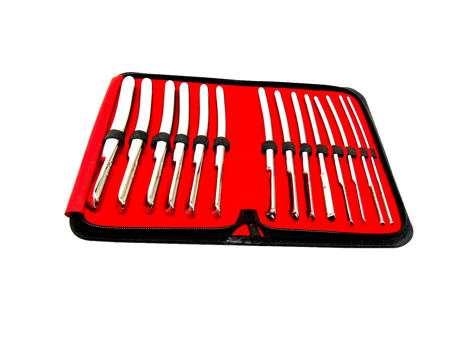 Hegar Uterine Urethral Diagnostic Cervical Single Ended Dilator 14-pc Set  7"