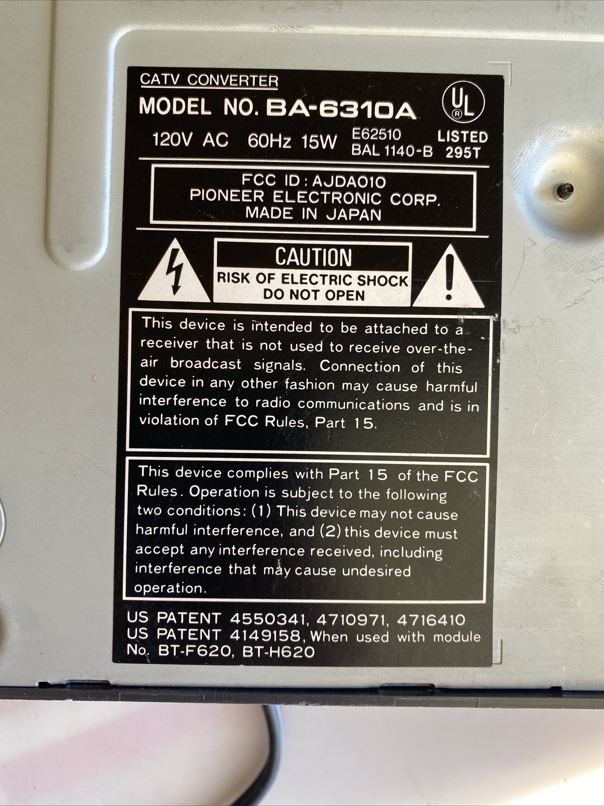 Pioneer BA-6310CA CATV converter Box.*NICE!*