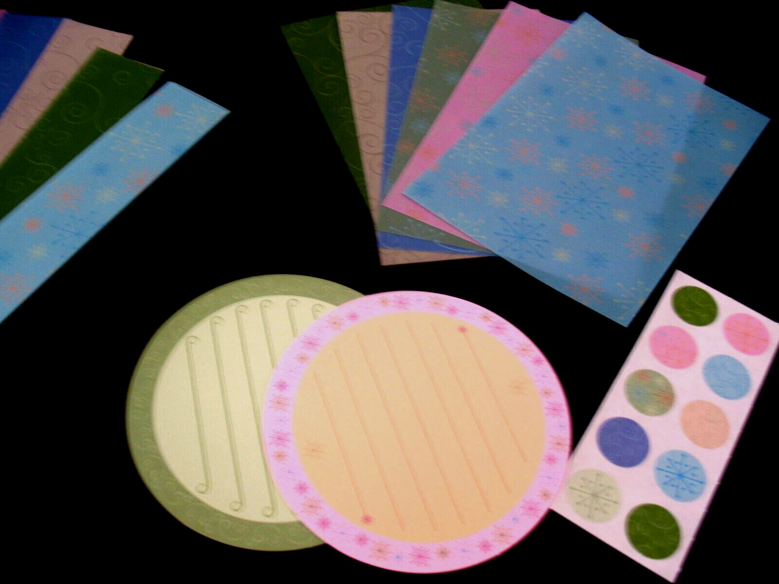 Creative Memories Whimsy & Cheer:Vellum Photo Mats, Paper, Journaling Stickers +
