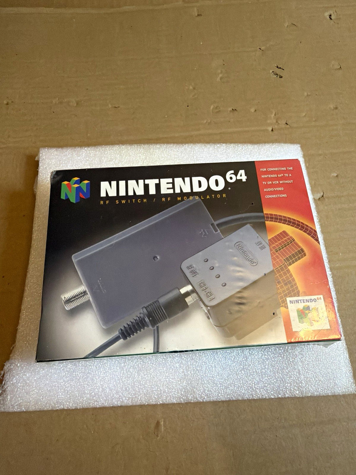 New Sealed Nintendo Gray RF Switch Adapter w/ RF Modulator Nintendo 64 Console