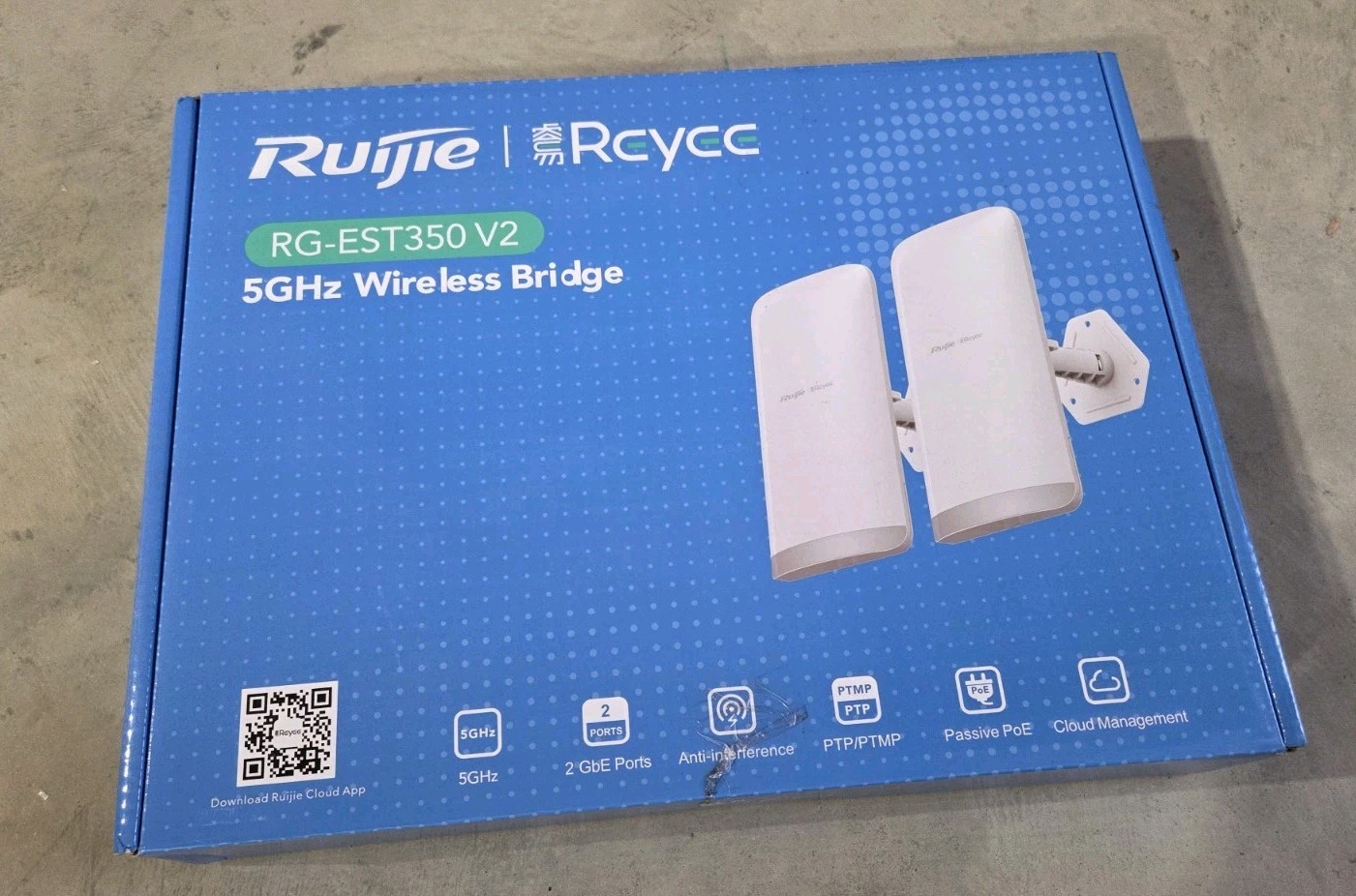 RG-EST350-V2(US) 5GHz DualStream 802.11ac  Wireless point to point Bridge 2-unit