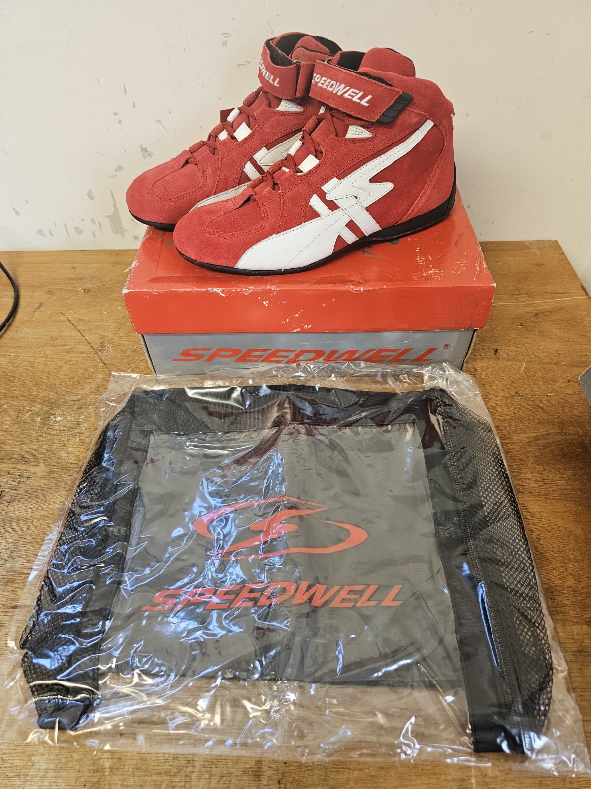 Speedwell Racing Shoes SP2 Suede Red UK Size 7 EU 41 New with Box sw6s4915drc
