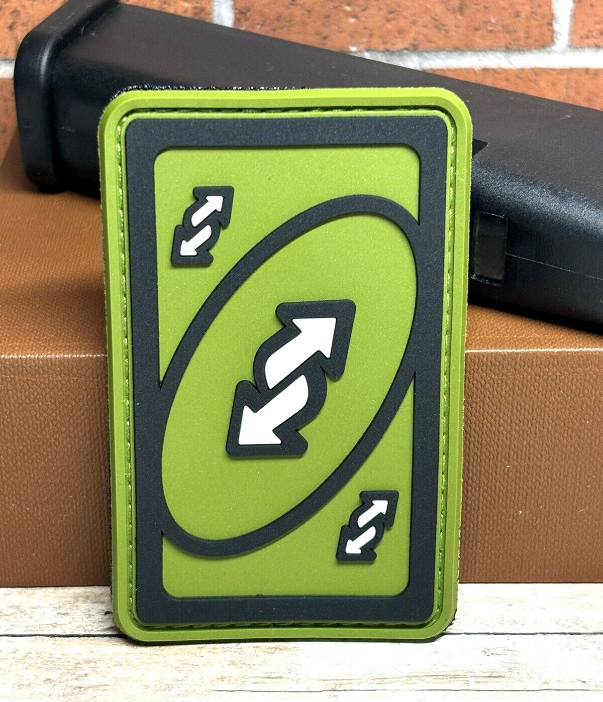 Tactical PVC Patch - Uno Reverse Card Patch -  Green Uno Reverse Card PVC Patch
