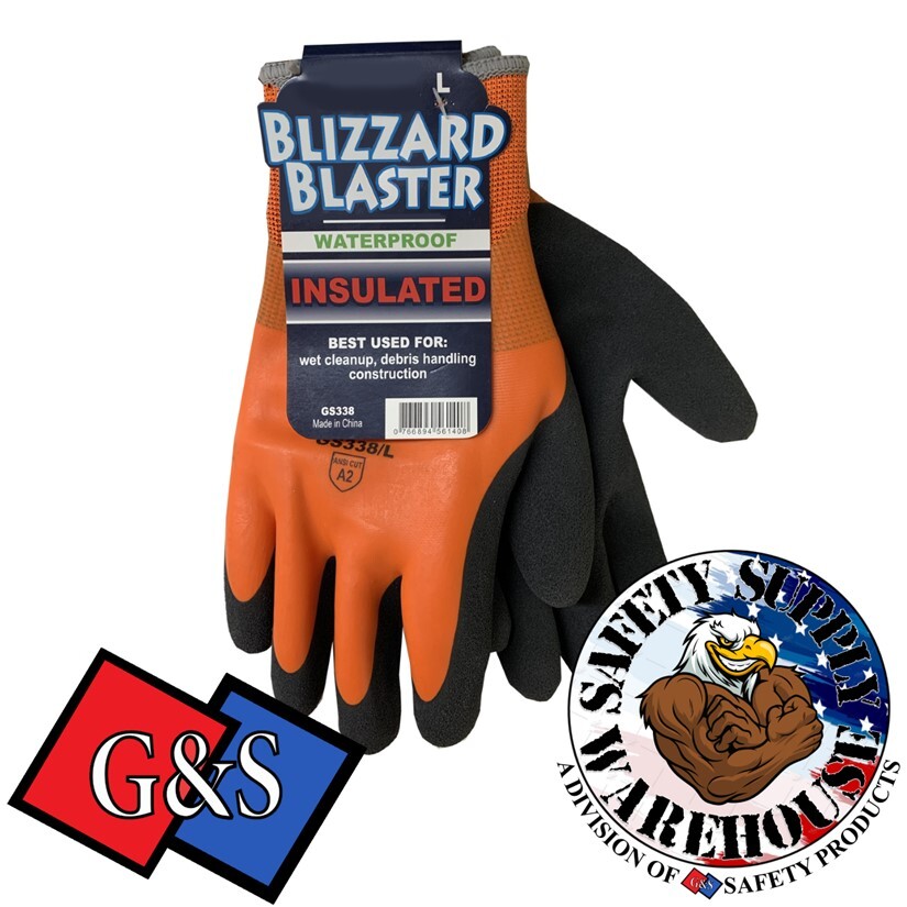 Blizzard Blaster GS338 Thermal Fully Coated Insulated Winter Work Gloves 6 pk