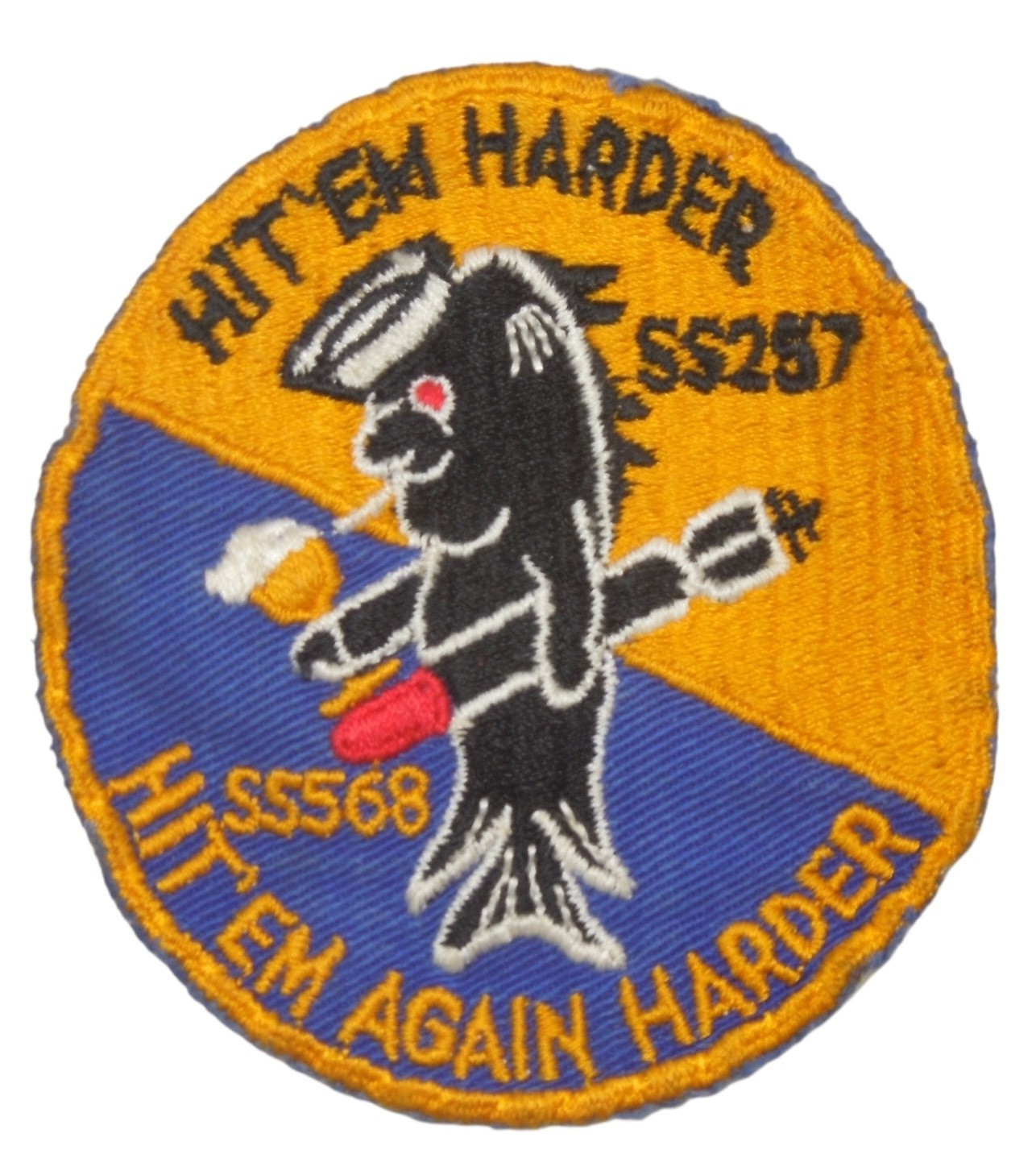 Orig Vietnam War US Navy Patch USS Harder SS-257 SS-568 Gato Tang Submarine J33