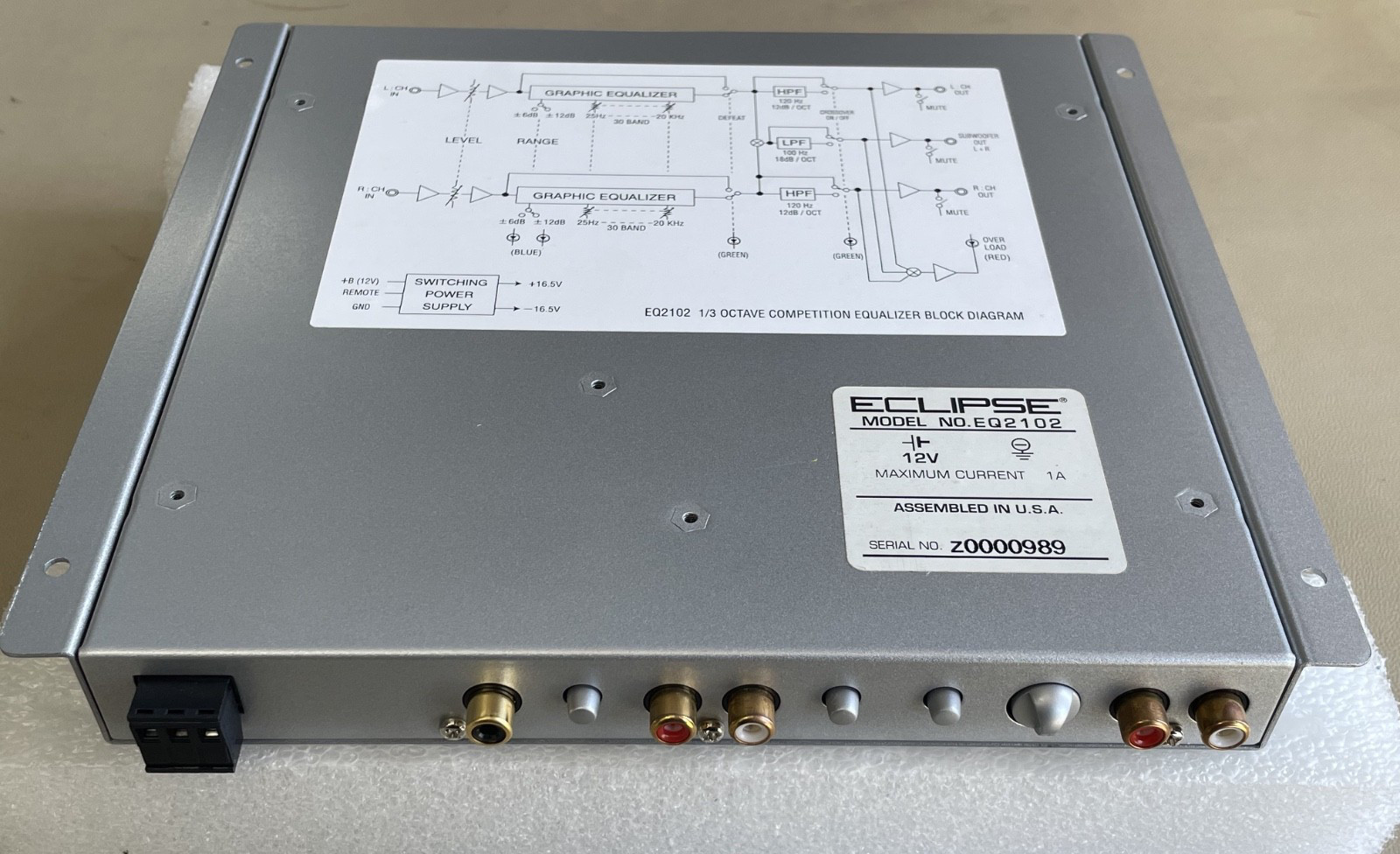 Old School Eclipse EQ2102 — 1/3 Octave Competition Equalizer, NOS #381