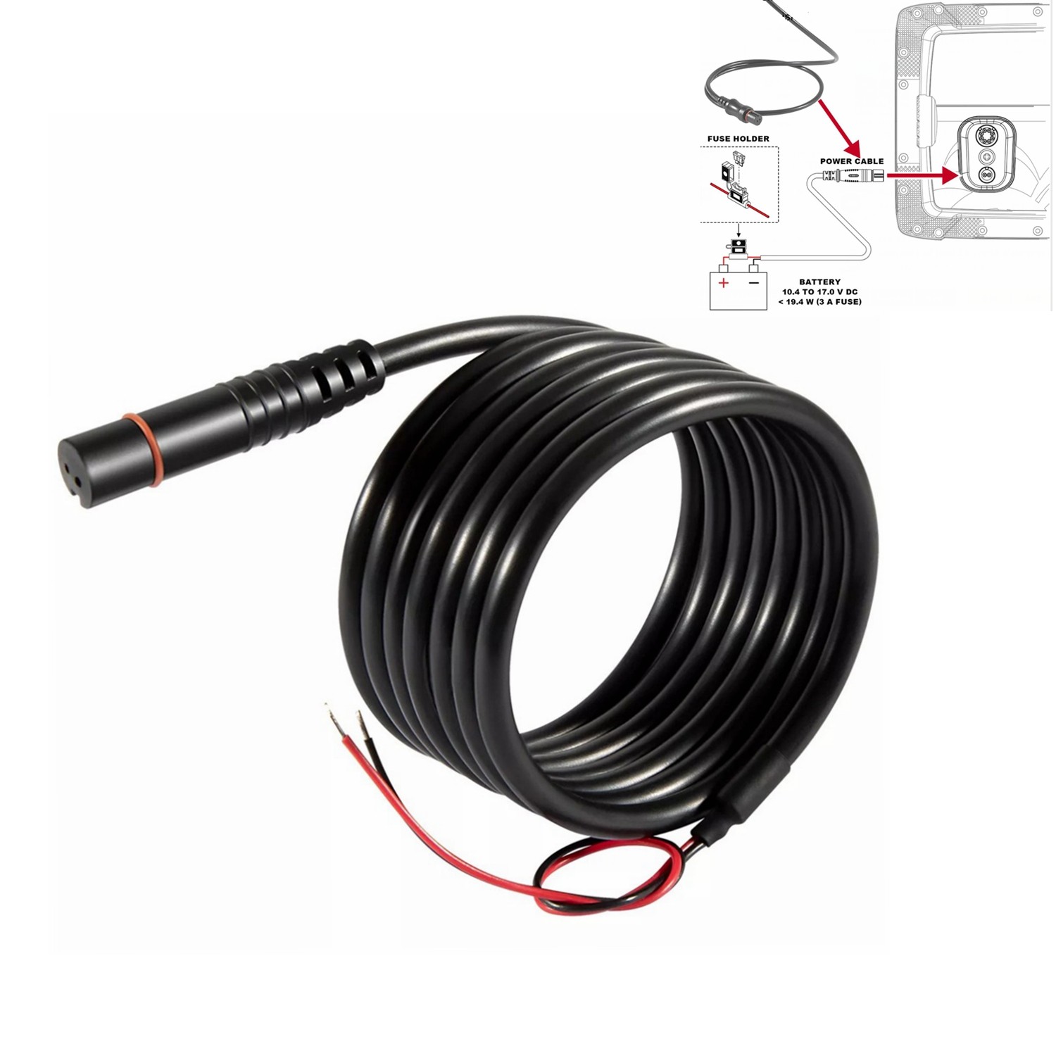 000-14172-001 Hook2 Power Cable For Lowrance All Hook2  5/7/9/12 Waterproof