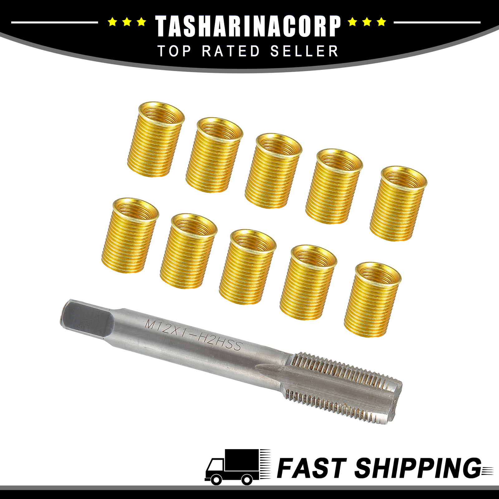 Universal Piece of 1 Spark Plug Thread Repair Tools with M10x1.0 Inserts