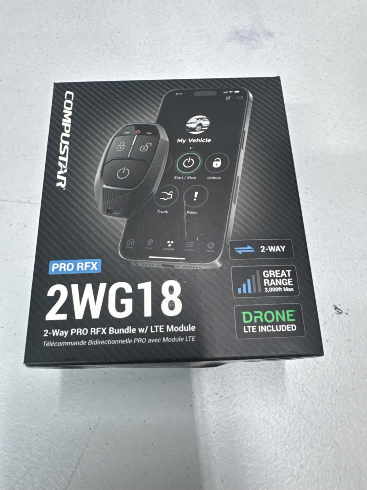 Compustar Pro RFX-P2WG18-FM 2-Way Remote Kit With Drone Module Brand New Upgrade