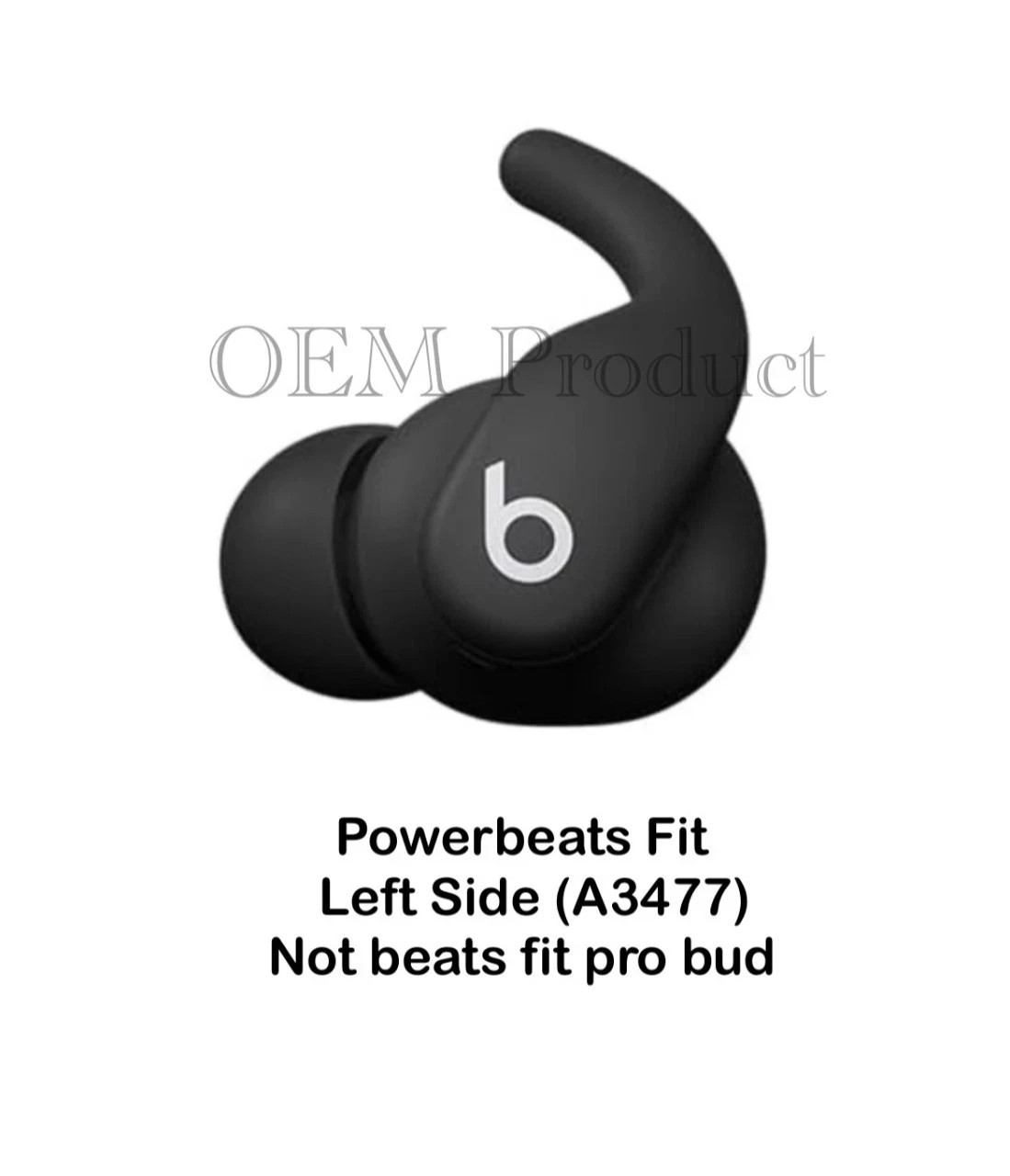 NEW  Original Beats Powerbeats Fit Wireless Earbuds Black-  Left SIDE (A3477)