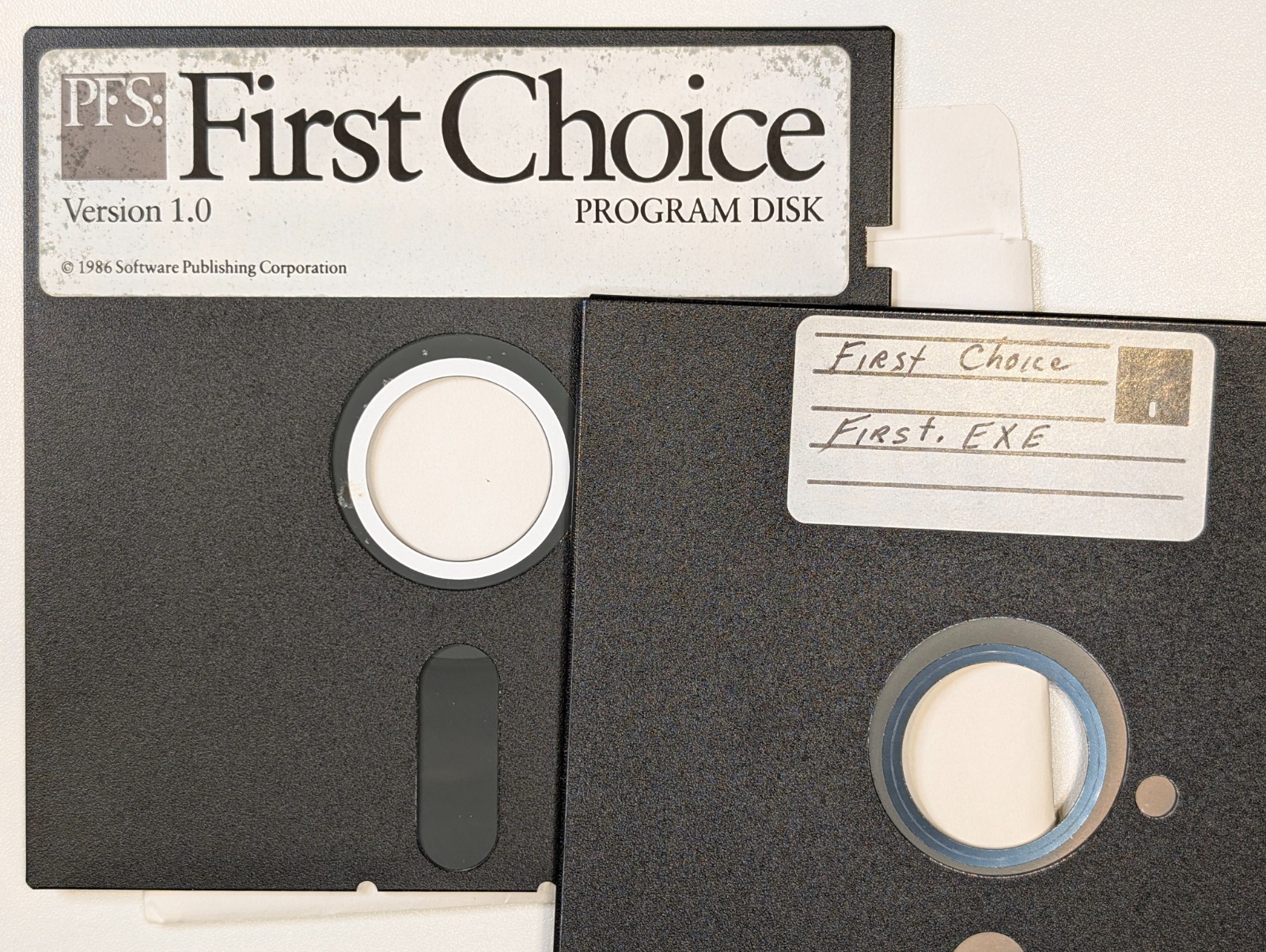 PFS: First Choice V1.0 (1986) + Companion Disk IBM PC 5.25" Disk - TESTED