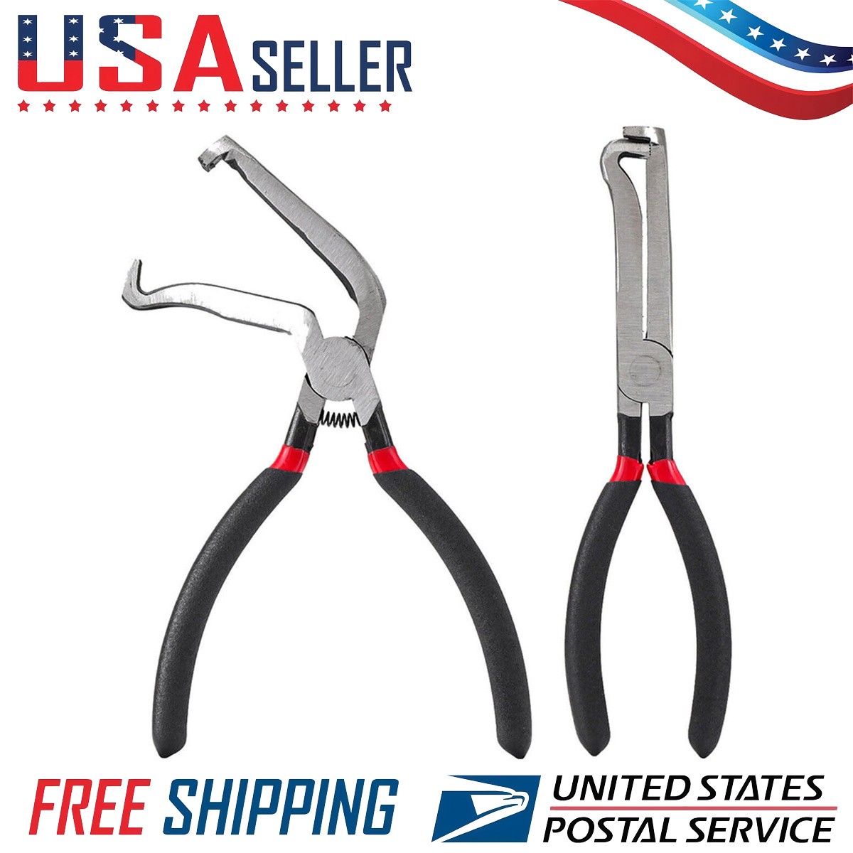 Electrical Disconnect Pliers Kit 2PCS Black GEARZAAR 5 Years Warranty