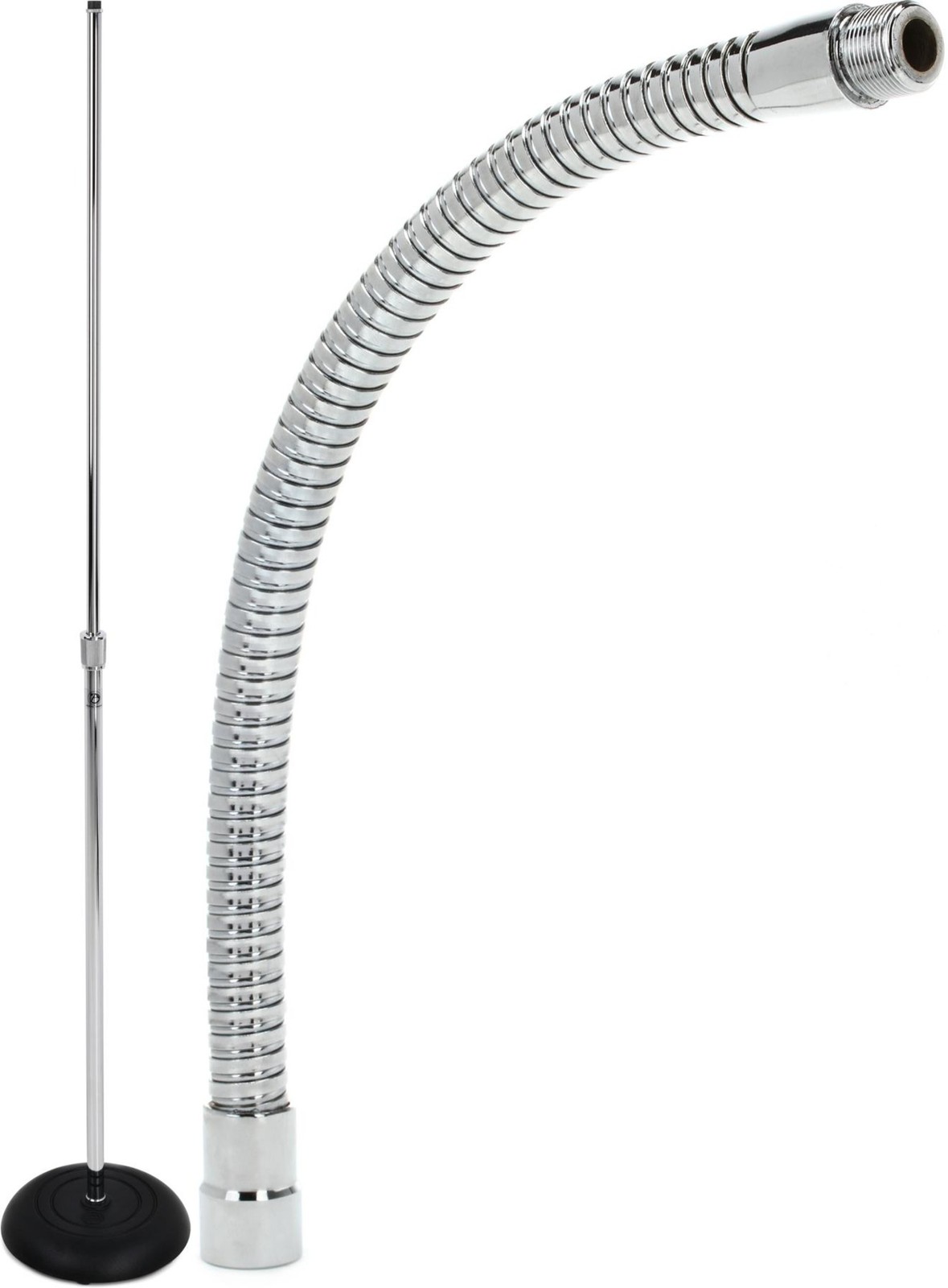AtlasIED MS-10C Round Base Mic Stand - Chrome + AtlasIED GN-13 Value Bundle