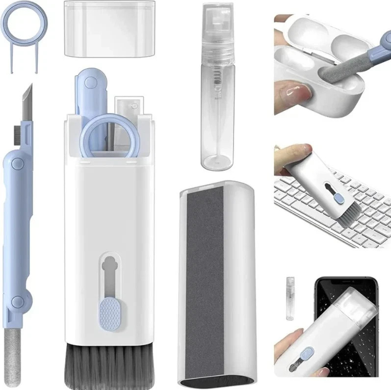 7 in 1 Keyboard Cleaner Kit Earphone Cleaning Pen Brush Keycap Tool - NEW