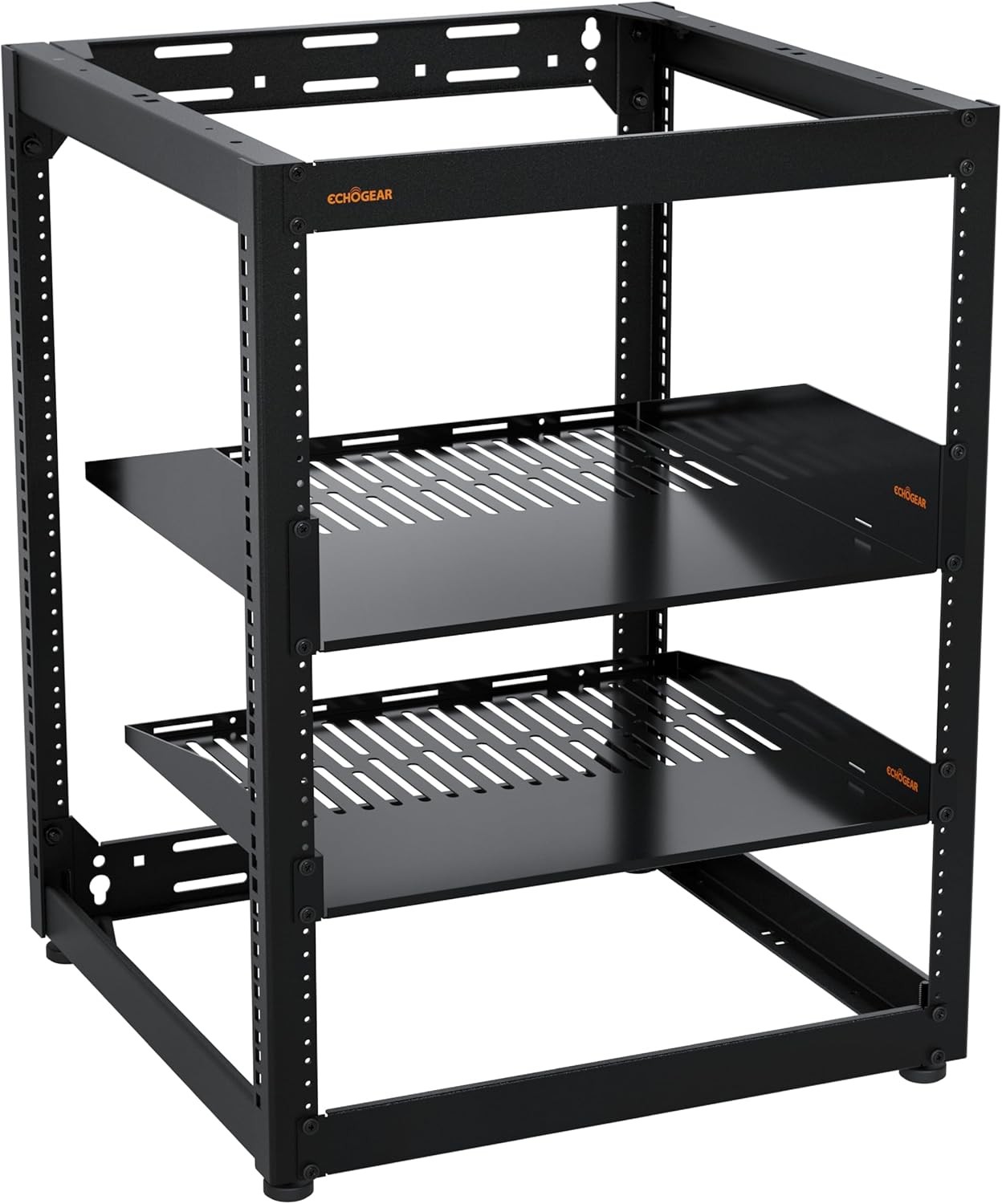 15U Open Frame Rack for Servers & AV Gear - Wall Mountable Design