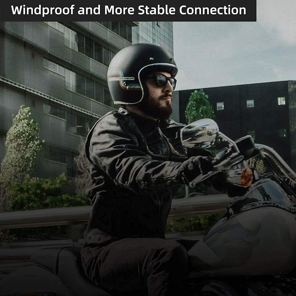 Waterproof Bluetooth Headset for Motorcycles - Hands-Free & 60H Playtime
