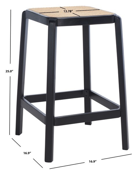 Safavieh SILUS BACKLESS CANE CNTR STOOL, Reduced Price 2172783575 BST9504A