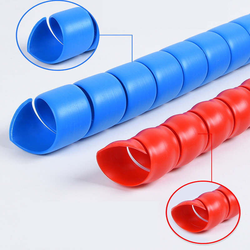 UK 8mm Spiral Cable Wire Protector Wrapping Sleeve Line Organizer Tube Cover