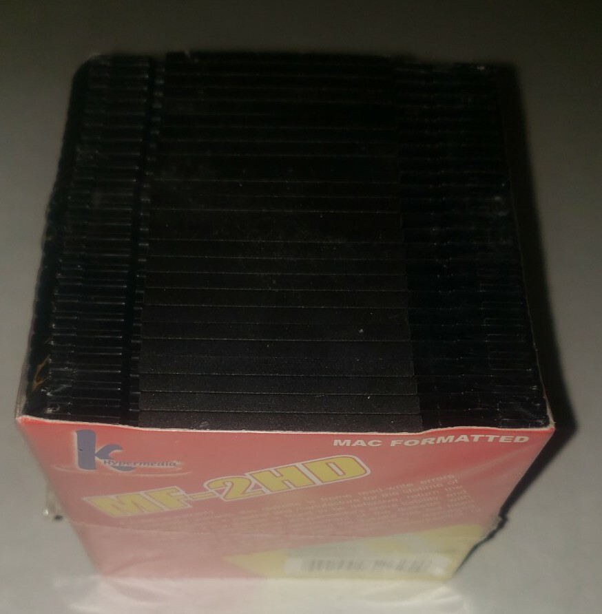 25 Hypermedia 3.5" floppy disks 1.44MB Mac Format MF-2HD High Density Sealed