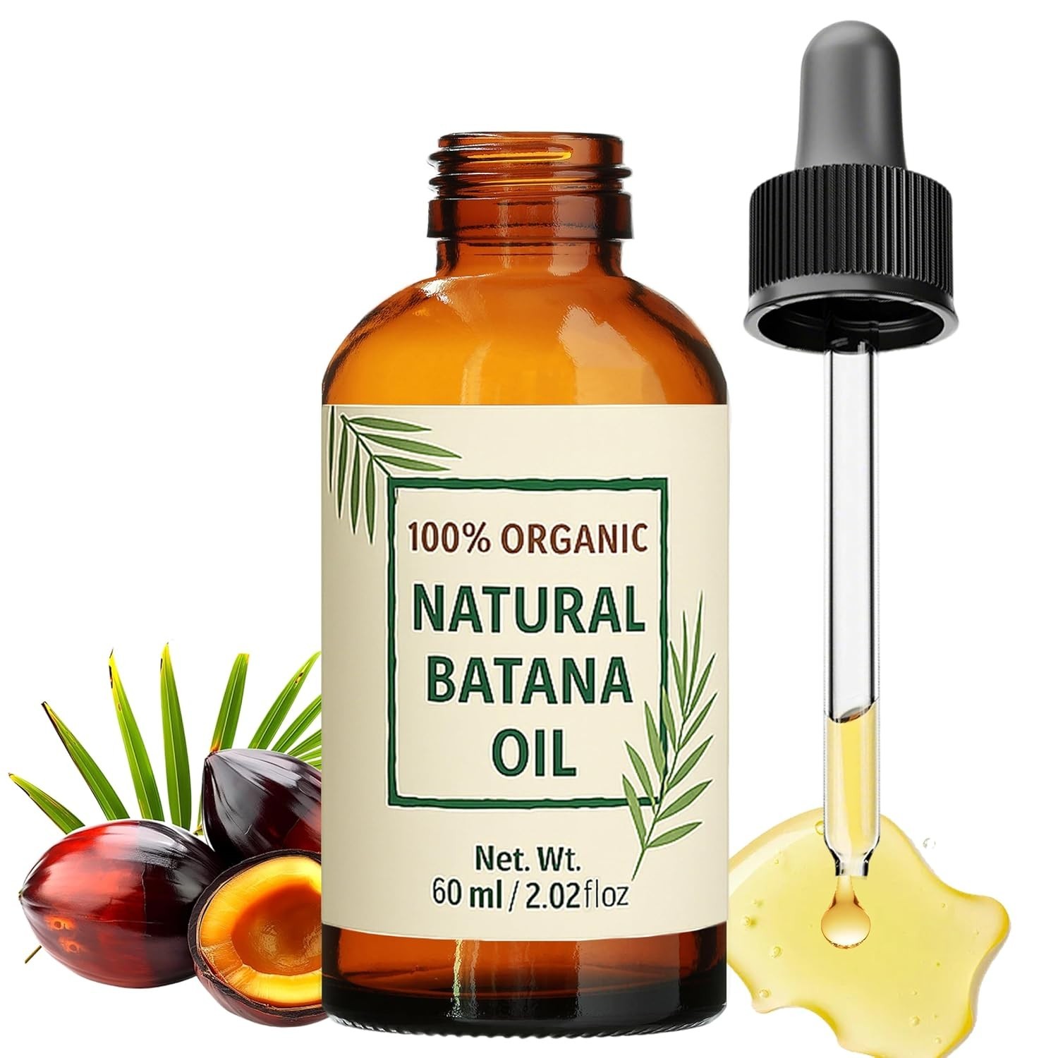 Batana Oil for Hair Growth Raw from Honduras, Dr Sebi Organic Batana...