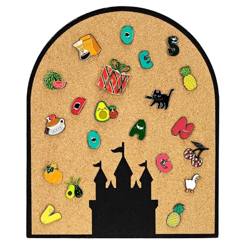 Tall Arch Castle Cork Board – 9.8x11.8 inch Decorative Wall Pin 9.8" x 11.8"
